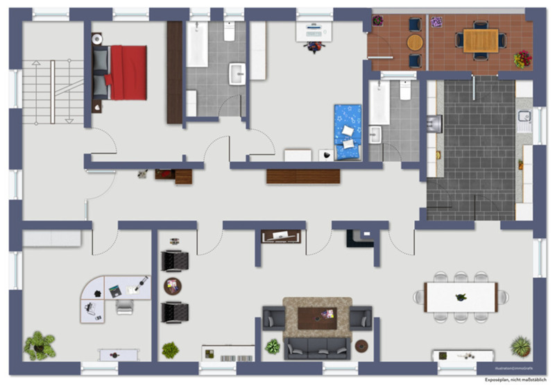 Exklusive Eigentumswohnung mit Gartenanteil und Loggien 5 zimmer