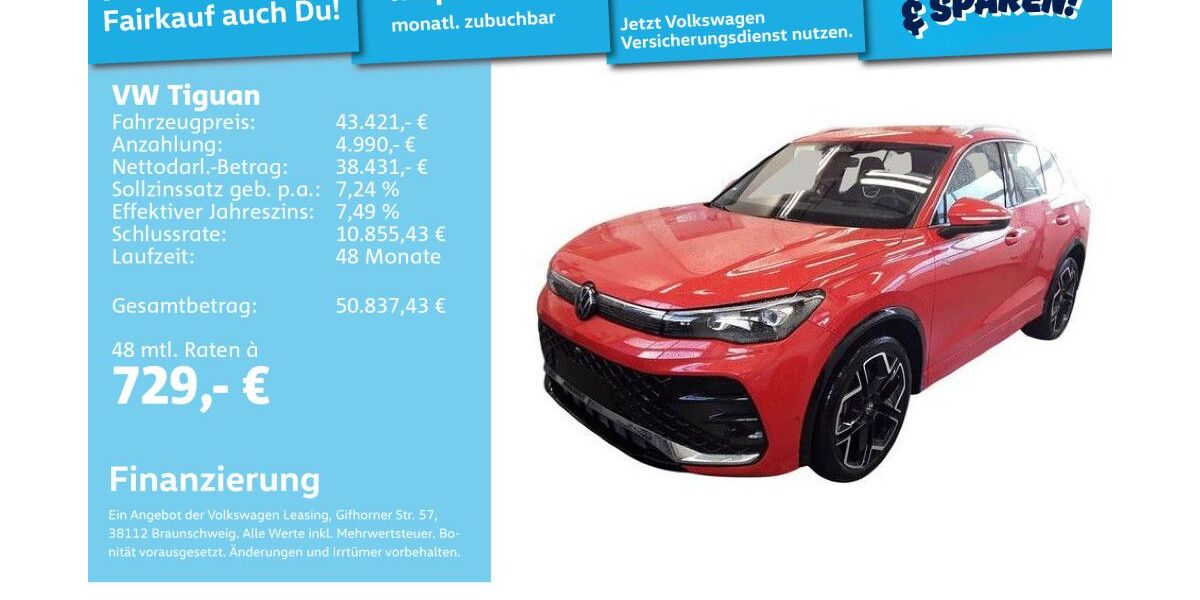 VW Tiguan 13.653 km 42.987 &euro; Mannheim 68309