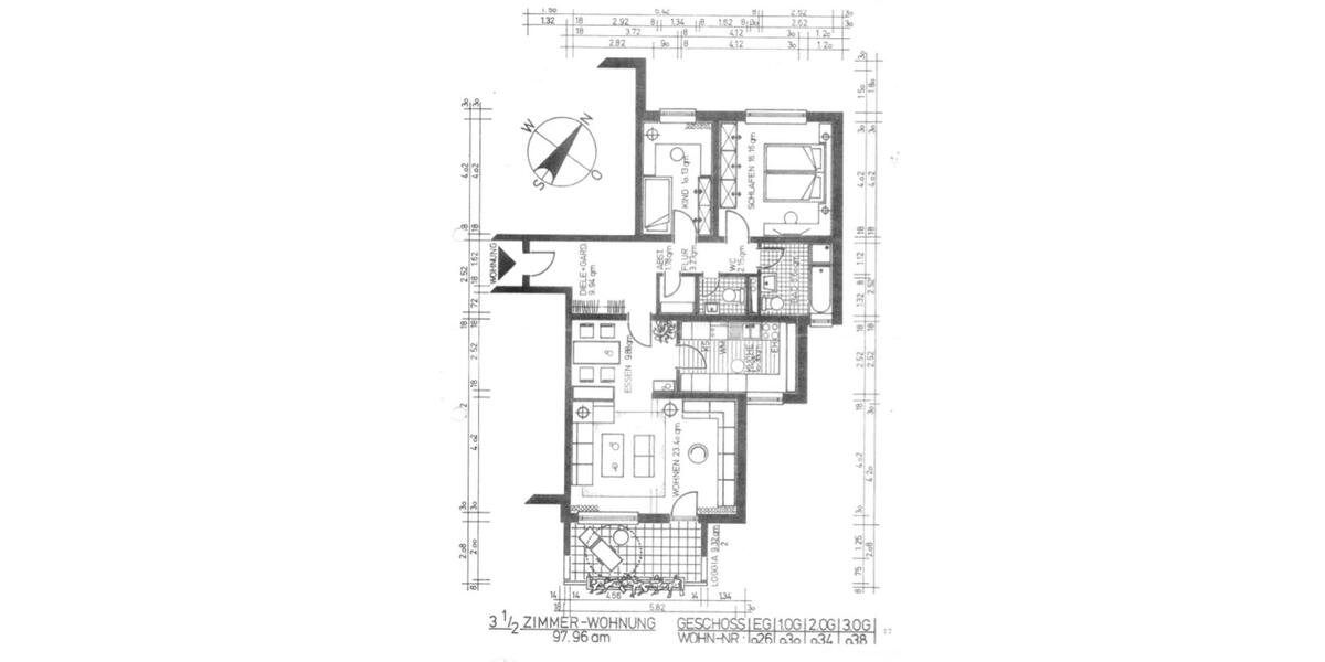 Etagenwohnung Viernheim - 3.5 Zimmer, 98 m&sup2;, 299.000&euro; | Angebot:24130464