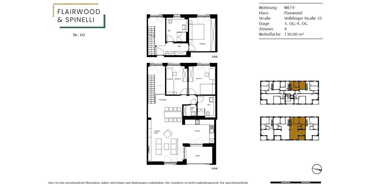 Maisonettenwohnung Mannheim Käfertal - 4 Zimmer, 130 m&sup2;, 1.940&euro; | Angebot:26478385