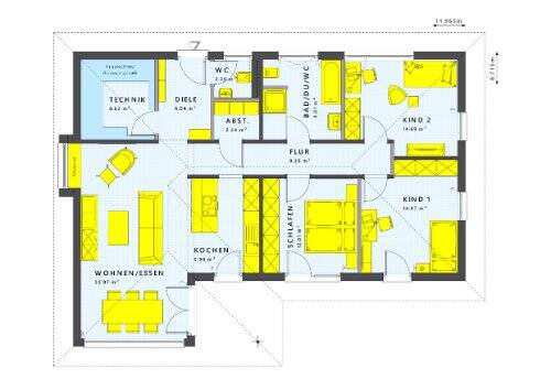 Bungalow Worms Pfeddersheim - 4 Zimmer, 110 m&sup2;, 695.000&euro; | Angebot:26343585