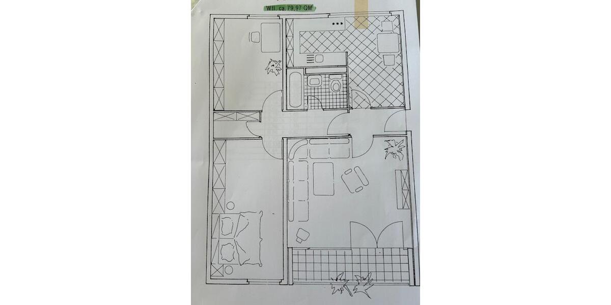 Etagenwohnung Mannheim Käfertal - 3 Zimmer, 80 m&sup2;, 280.000&euro; | Angebot:26325685