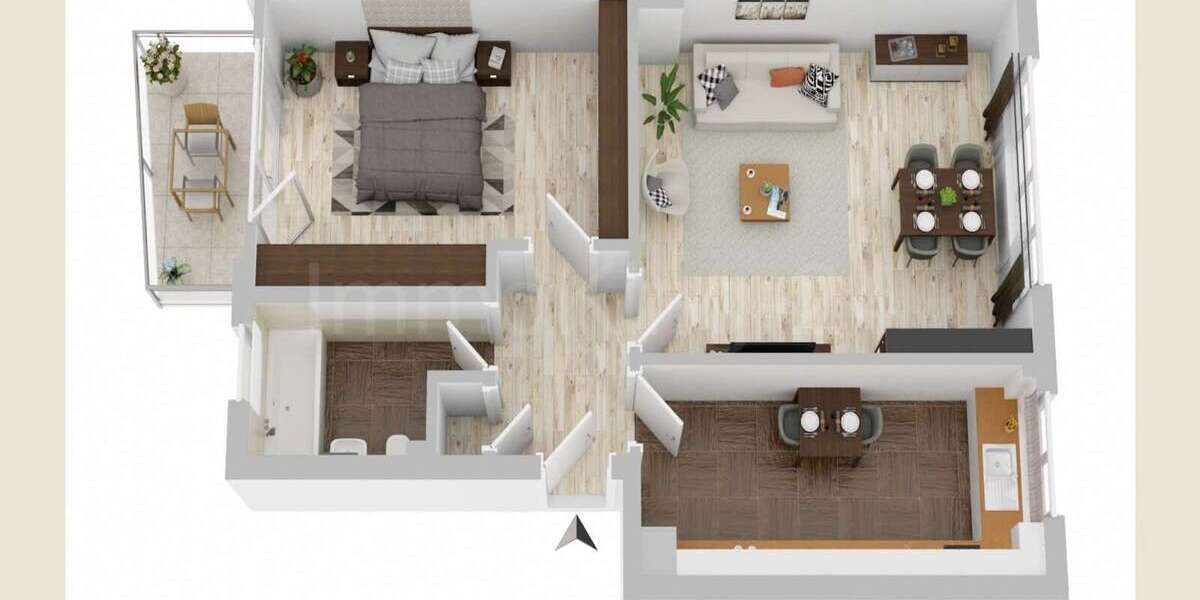 Etagenwohnung Mannheim Herzogenried - 2 Zimmer, 58 m&sup2;, 140.000&euro; | Angebot:27513209