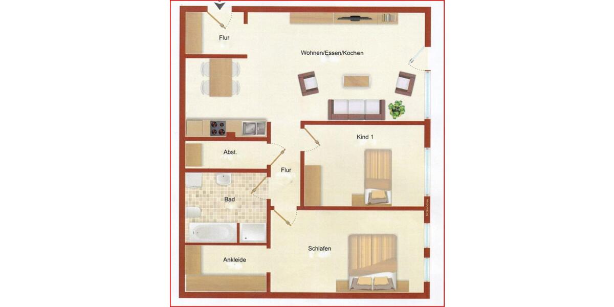 Schöne, helle und gepflegte 3-Zimmer-Wohnung 3 zimmer