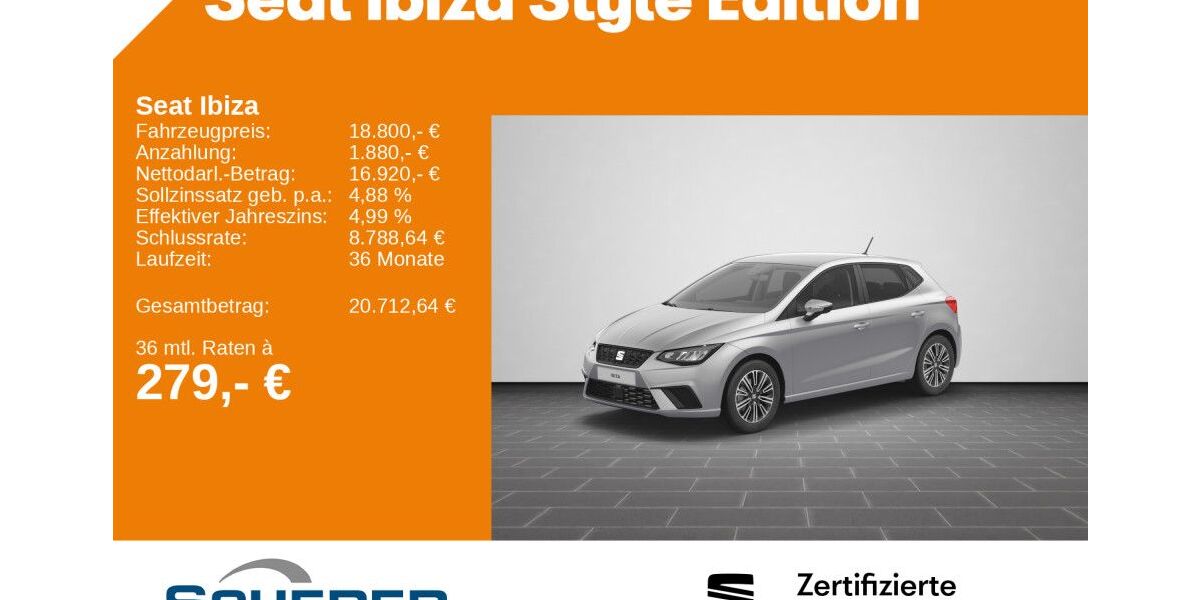 Seat Ibiza 13.381 km 18.800 &euro; Ludwigshafen 67063