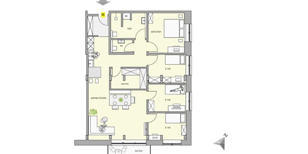 Etagenwohnung Lautertal (Odenwald) - 5 Zimmer, 105 m&sup2;, 1.450&euro; | Angebot:25127111