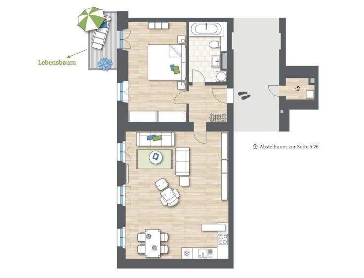 Etagenwohnung Heppenheim - 2 Zimmer, 70 m&sup2;, 830&euro; | Angebot:25390837