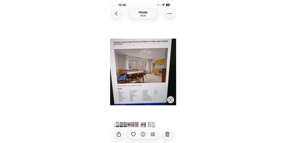 Etagenwohnung Ludwigshafen am Rhein Parkinsel - 2 Zimmer, 64 m&sup2;, 837&euro; | Angebot:26223762