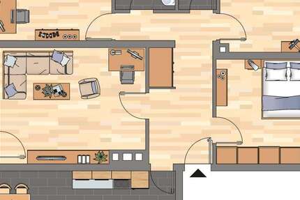 Wohnung Bad Dürkheim Hausen - 4 Zimmer, 89 m&sup2;, 629&euro; | Angebot:26492304