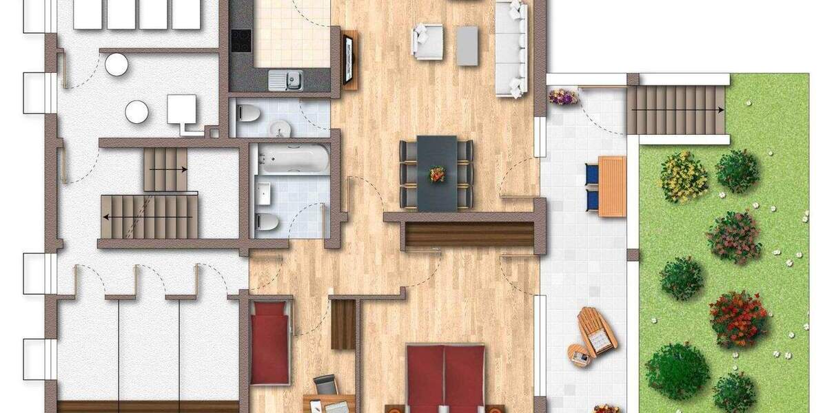 Etagenwohnung Lorsch - 2 Zimmer, 76 m&sup2;, 198.000&euro; | Angebot:25666815