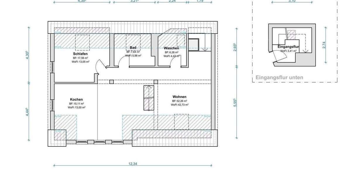 Etagenwohnung Bobenheim-Roxheim Roxheim - 3 Zimmer, 100 m&sup2;, 225.000&euro; | Angebot:25746765