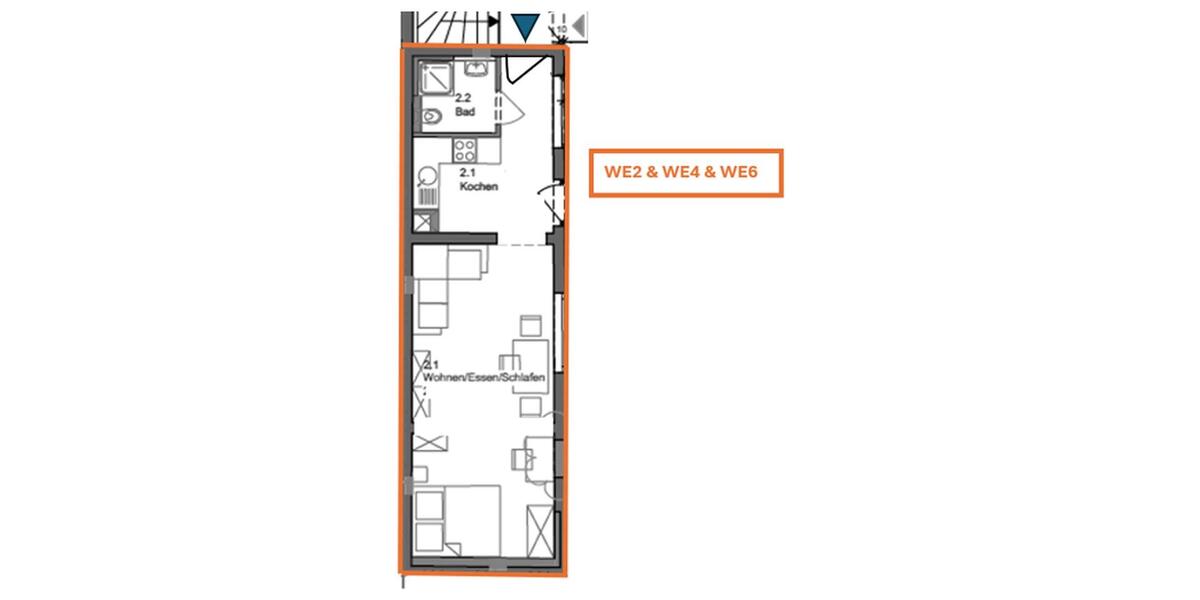 Etagenwohnung Dossenheim - 2 Zimmer, 35 m&sup2;, 540&euro; | Angebot:25545690