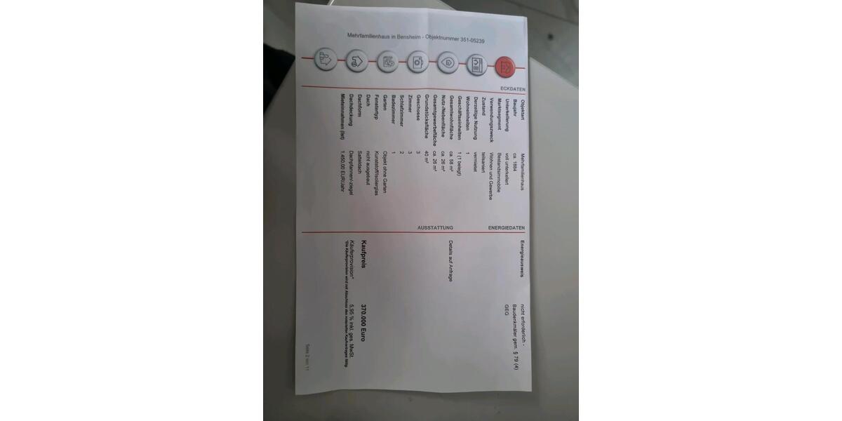 Mehrfamilienhaus, Wohnhaus Bensheim - 3 Zimmer, 110 m&sup2;, 370.000&euro; | Angebot:25352018