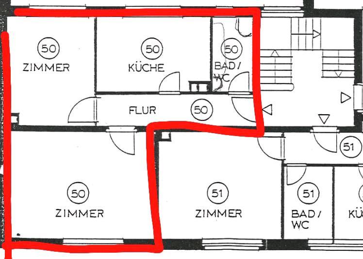 Etagenwohnung Mannheim Almenhof - 2 Zimmer, 61 m&sup2;, 950&euro; | Angebot:25308136