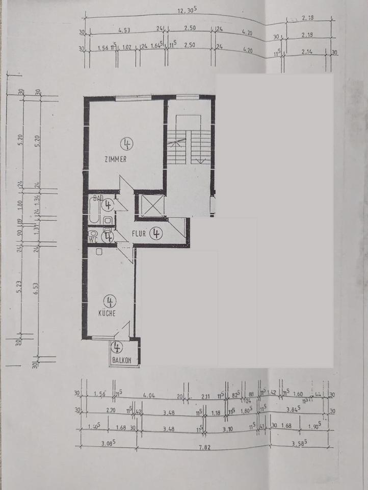 Frisch renoviert, 1-Zimmer Wohnung mit Küche und Waschmaschine