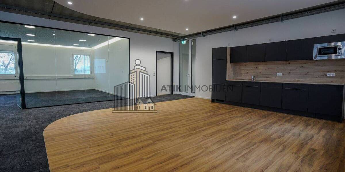 ATIK: Provisionsfrei - Erstbezug nach Sanierung - Repräsentative und Bürofläche mit EBK - Gewerbeobjekt Mannheim / Rheinau Rheinau | Angebot:26267124