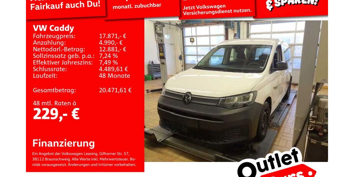 VW Caddy 119.353 km 16.399 &euro; Mannheim 68309