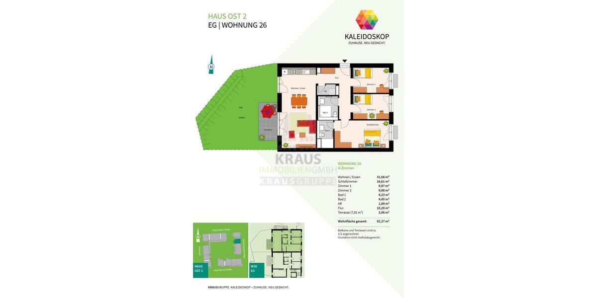 Etagenwohnung Heidelberg Rohrbach - 4 Zimmer, 92 m&sup2;, 635.000&euro; | Angebot:23585689