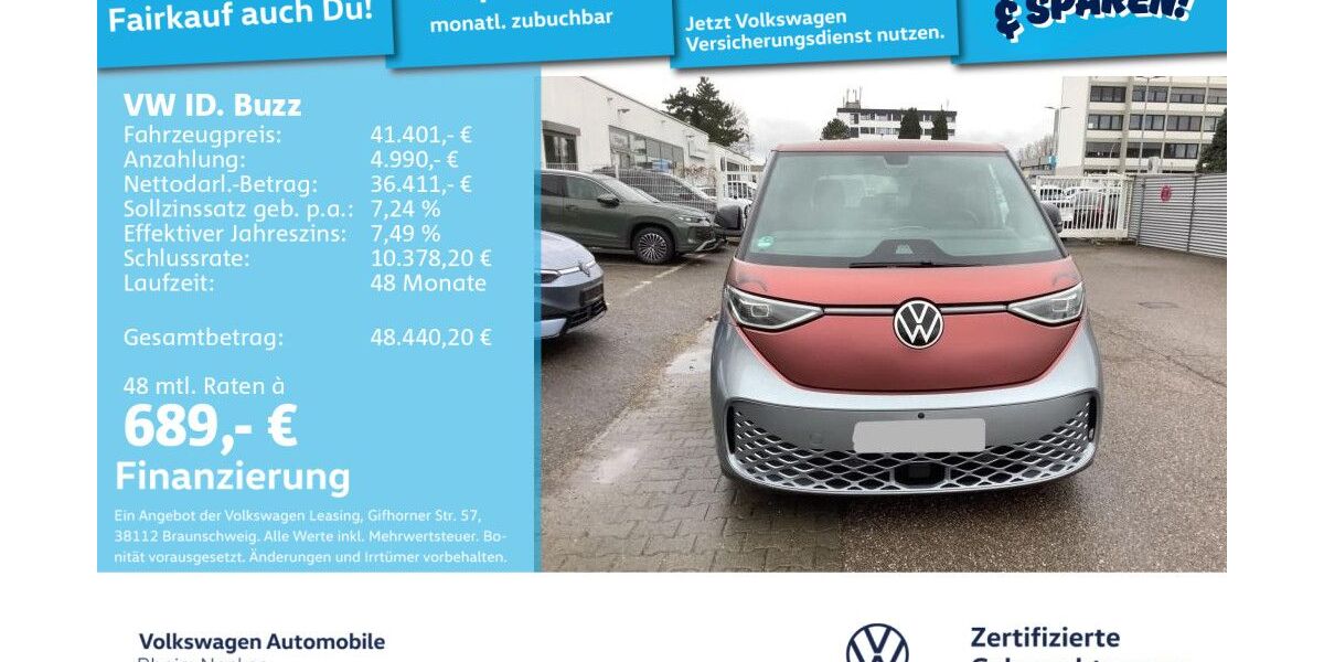 VW ID. Buzz 30.620 km 40.987 &euro; Mannheim 68309