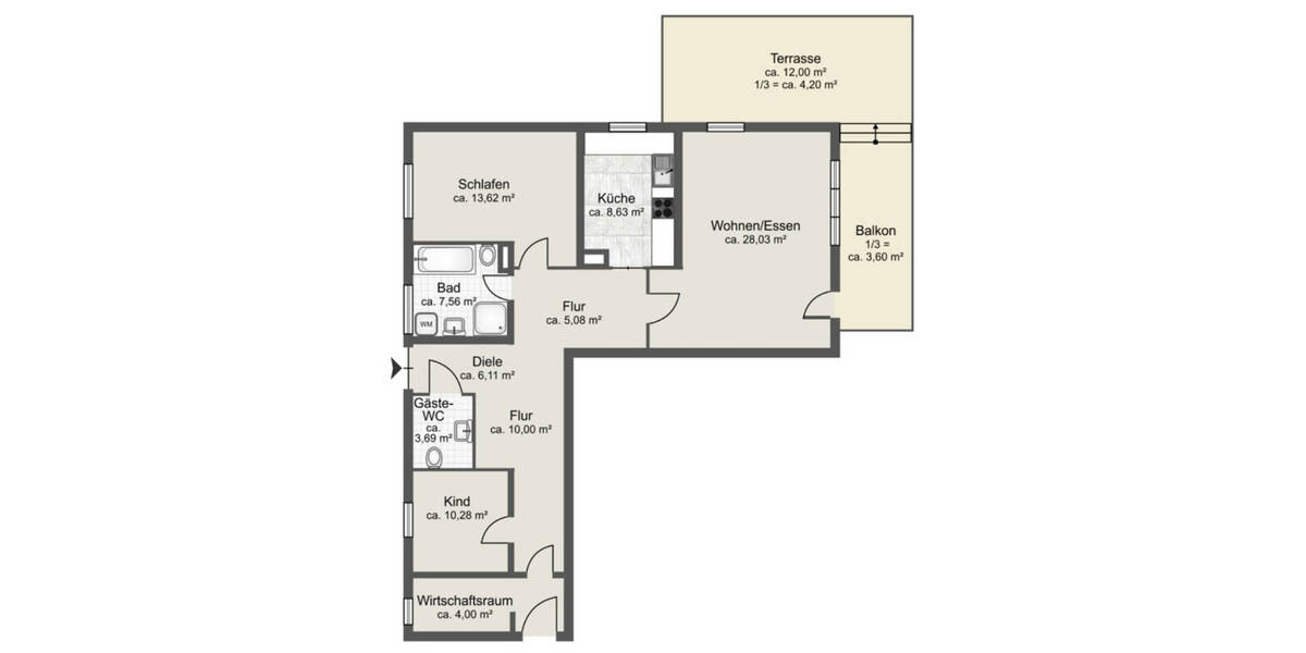 Etagenwohnung Hirschberg an der Bergstraße / Leutershausen Leutershausen - 3 Zimmer, 110 m&sup2;, 340.000&euro; | Angebot:25818830