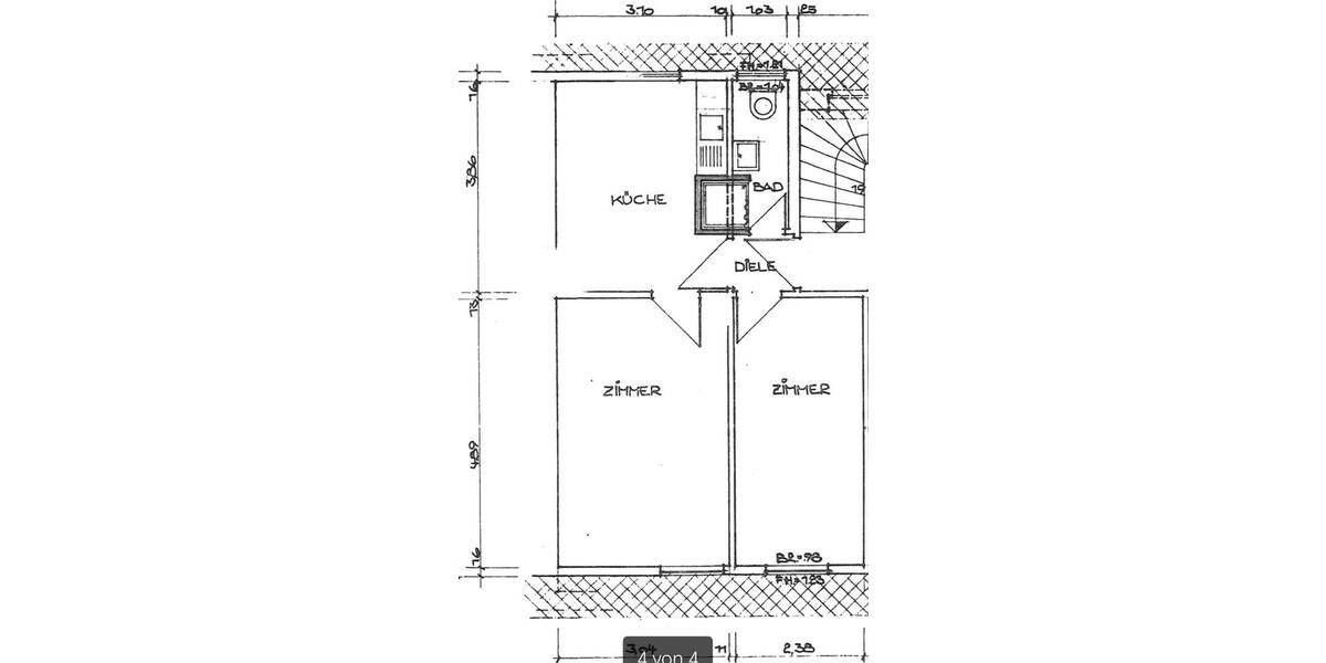 Etagenwohnung Mannheim Herzogenried - 2 Zimmer, 53 m&sup2;, 665&euro; | Angebot:25475774