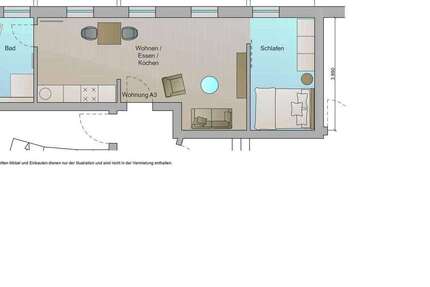 Wohnung Mannheim Hochstätt - 1 Zimmer, 38 m&sup2;, 540&euro; | Angebot:27320290