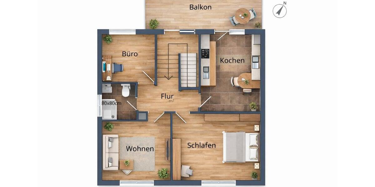 Etagenwohnung Lorsch - 3 Zimmer, 70 m&sup2;, 700&euro; | Angebot:26272080