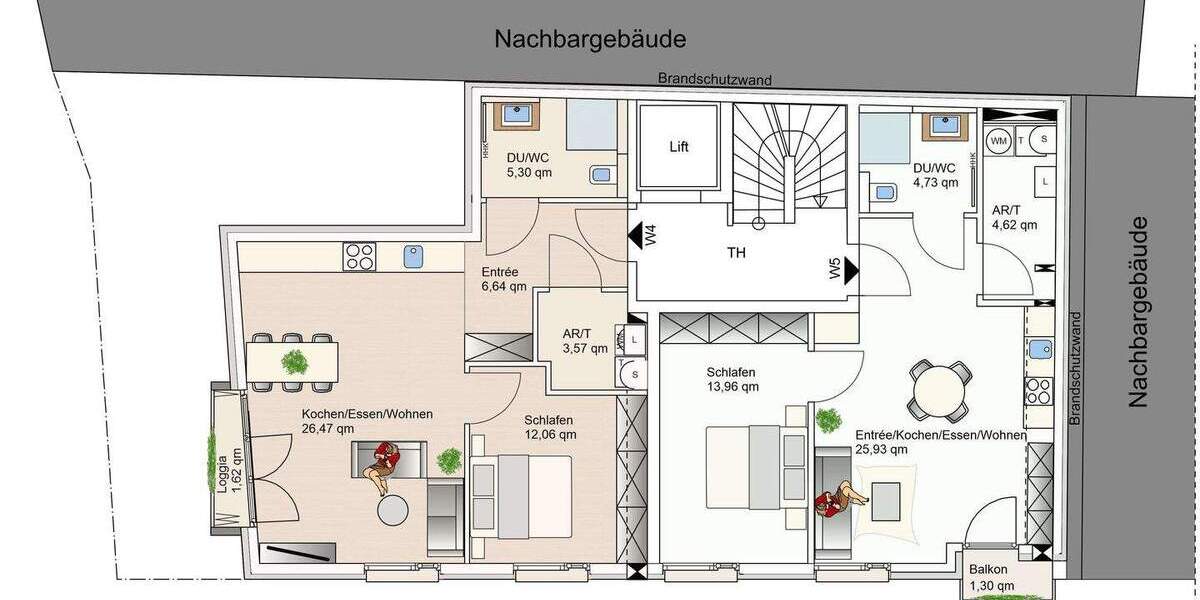 Etagenwohnung Heidelberg Neuenheim - 2 Zimmer, 50 m&sup2;, 675.000&euro; | Angebot:25725760