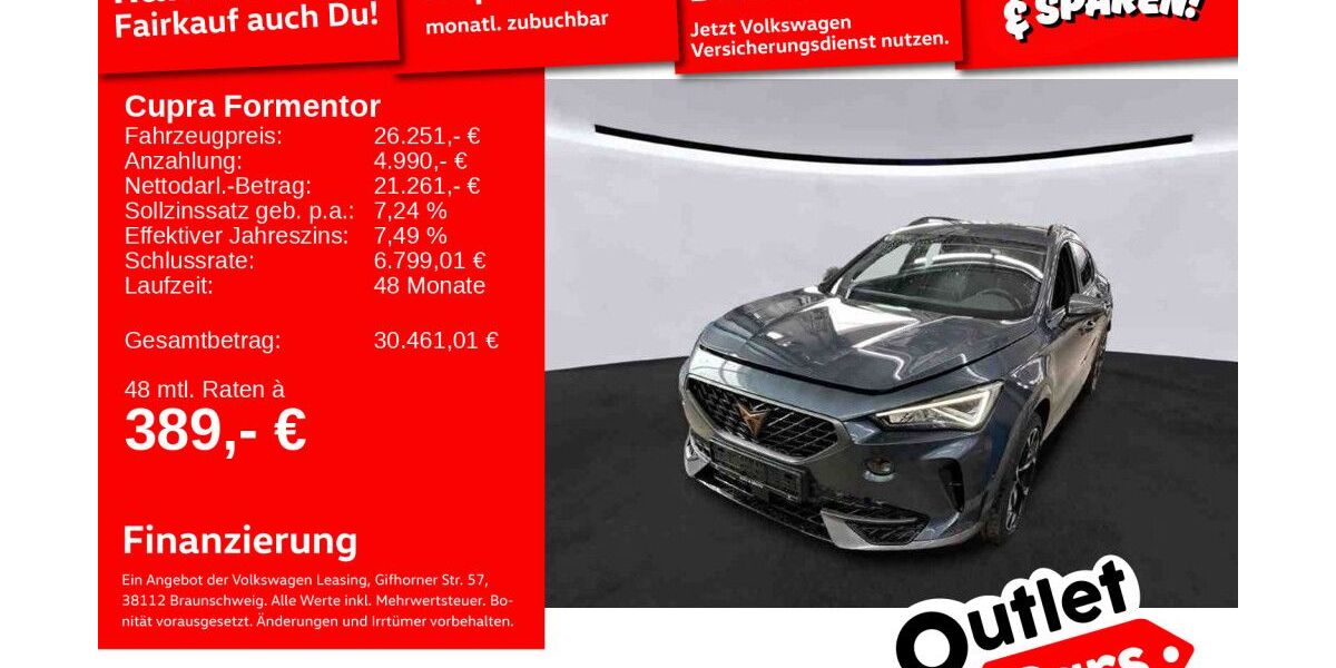 Cupra Formentor 51.922 km 25.482 &euro; Weinheim 69469