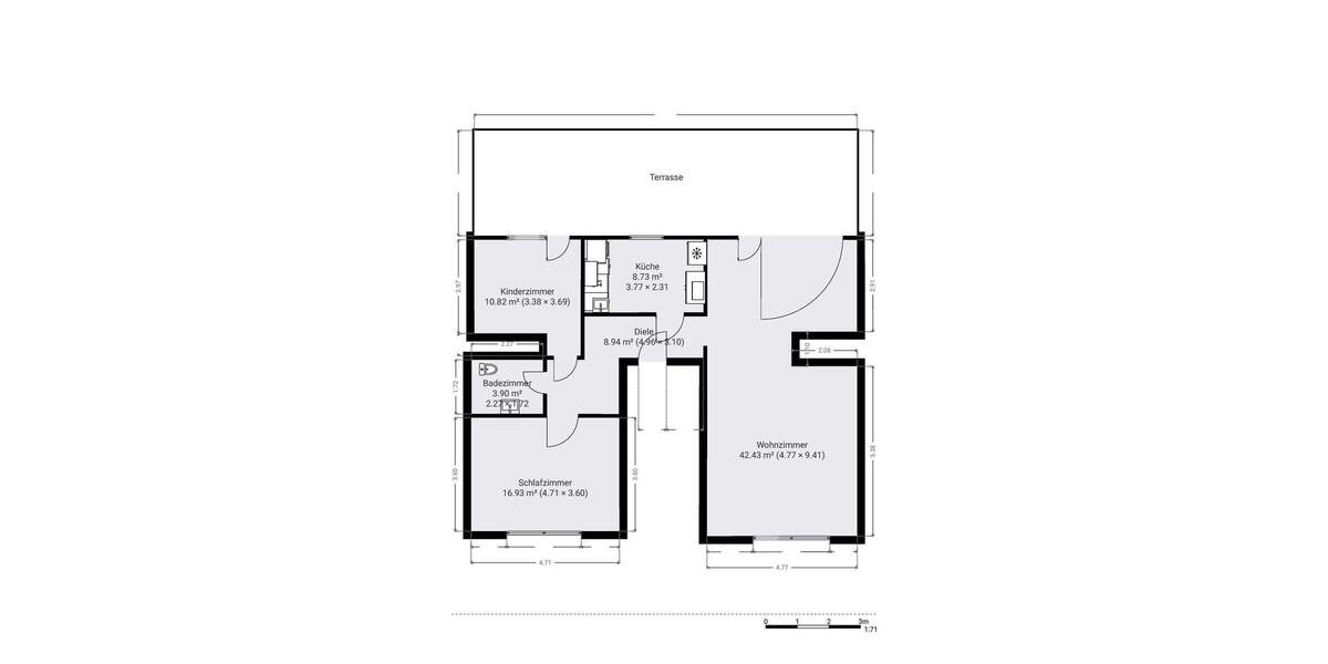 Etagenwohnung Ludwigshafen am Rhein Süd - 3 Zimmer, 102 m&sup2;, 179.000&euro; | Angebot:24334055