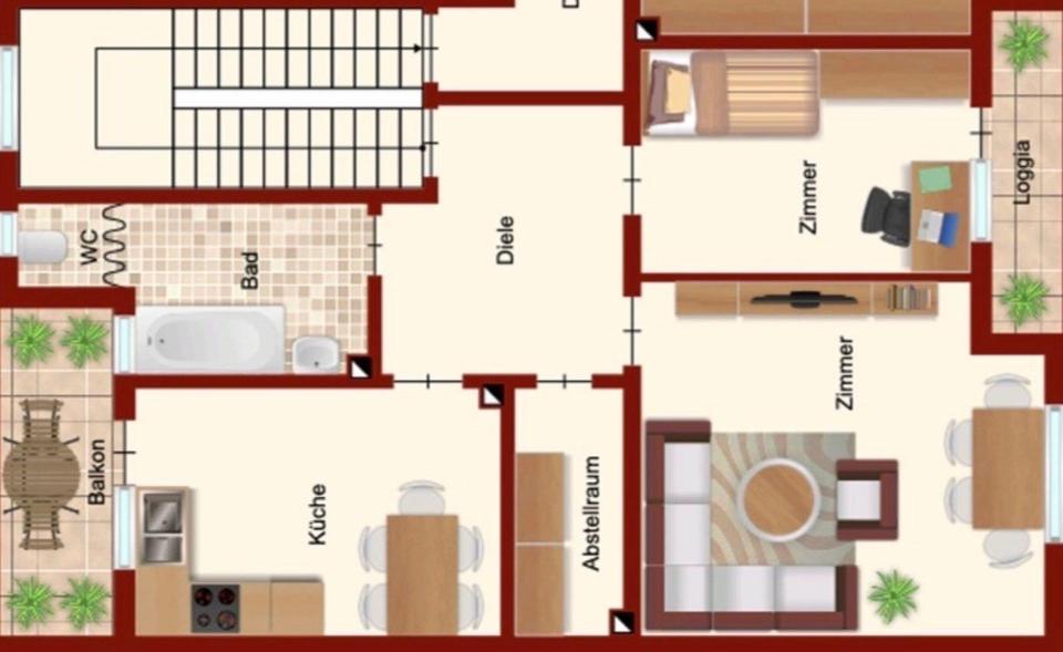 Helle 2-Zimmer-Wohnung mit zwei Balkonen – zum Wohlfühlen 2 zimmer