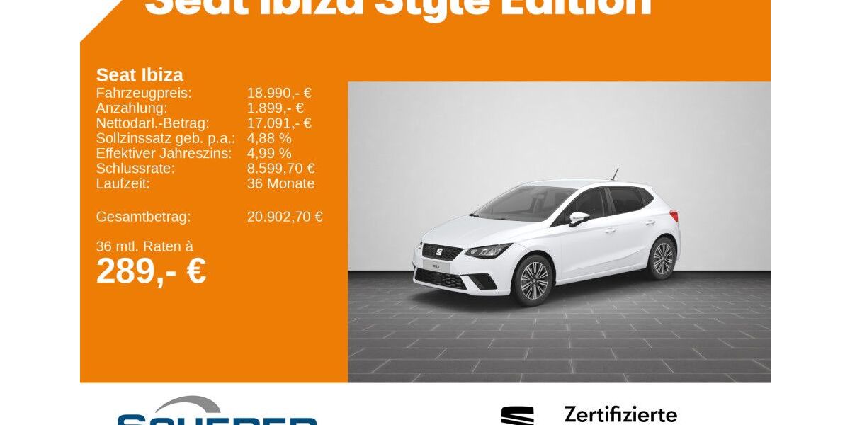 Seat Ibiza 9.900 km 19.700 &euro; Neustadt a.d. Weinstraße 67433