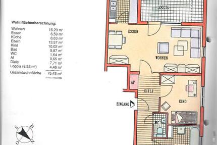 Wohnung Brühl - 3.5 Zimmer, 75 m&sup2;, 950&euro; | Angebot:25298812
