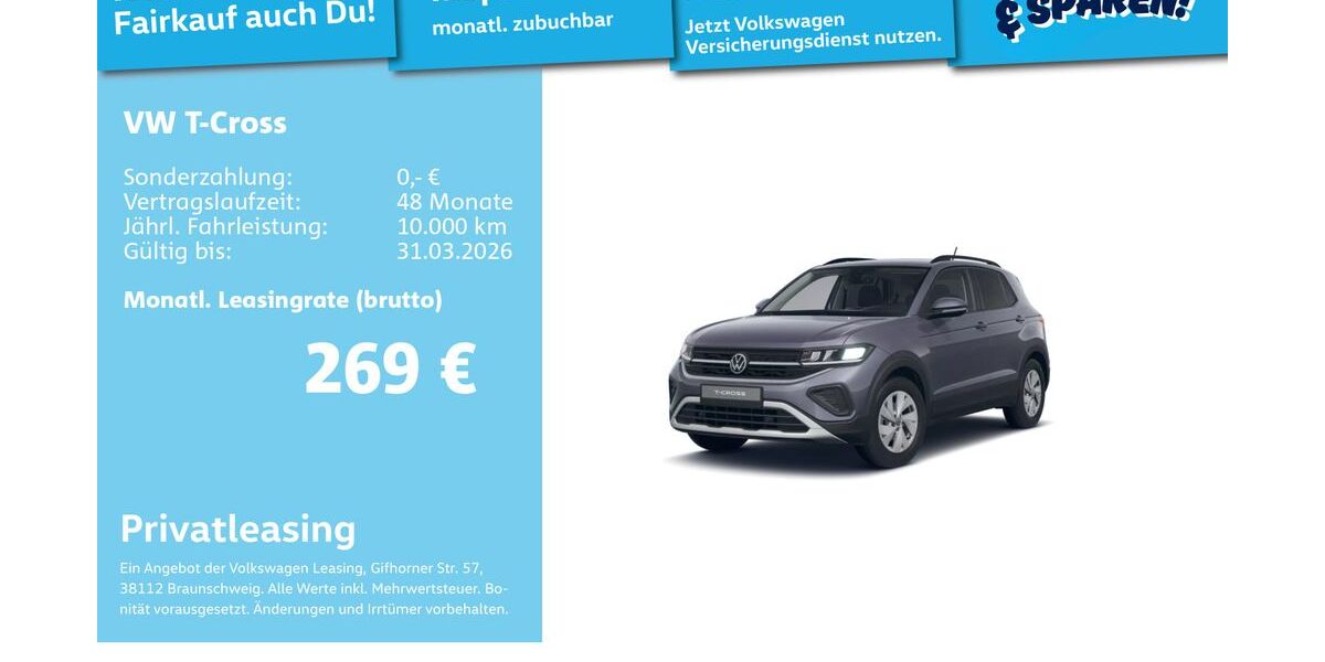 VW T-Cross 11.875 km 24.991 &euro; Mannheim 68309