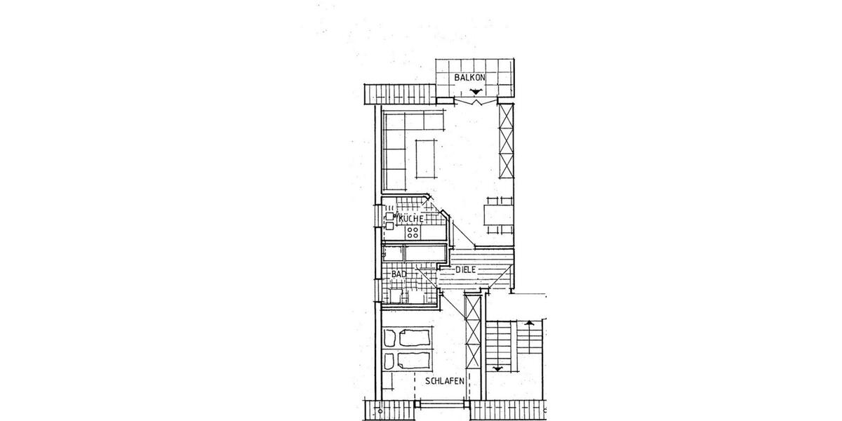 Dachgeschoßwohnung Ludwigshafen am Rhein Edigheim - 2 Zimmer, 54 m&sup2;, 695&euro; | Angebot:24689450