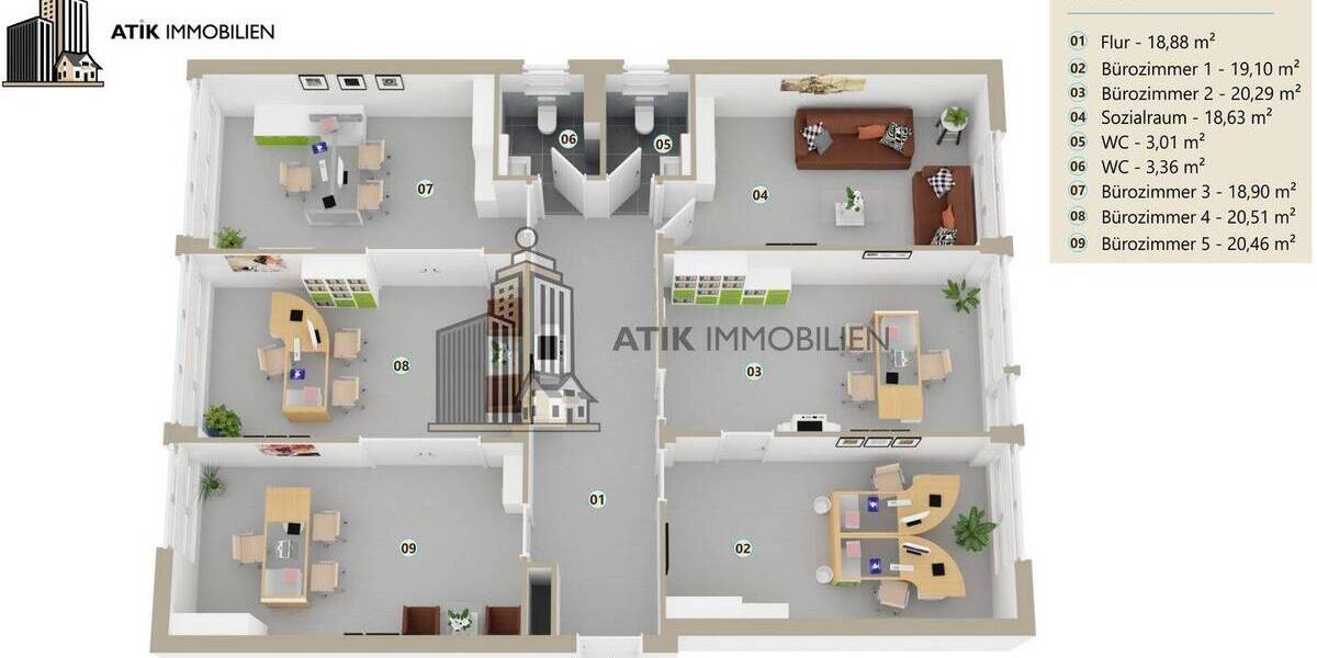 ATIK: Ausbau nach Mieterwunsch - klimatisierte Bürofläche im EG mit Top Preis-Leistungs-Verhältnis - Gewerbeobjekt Mannheim / Rheinau Rheinau | Angebot:26267190