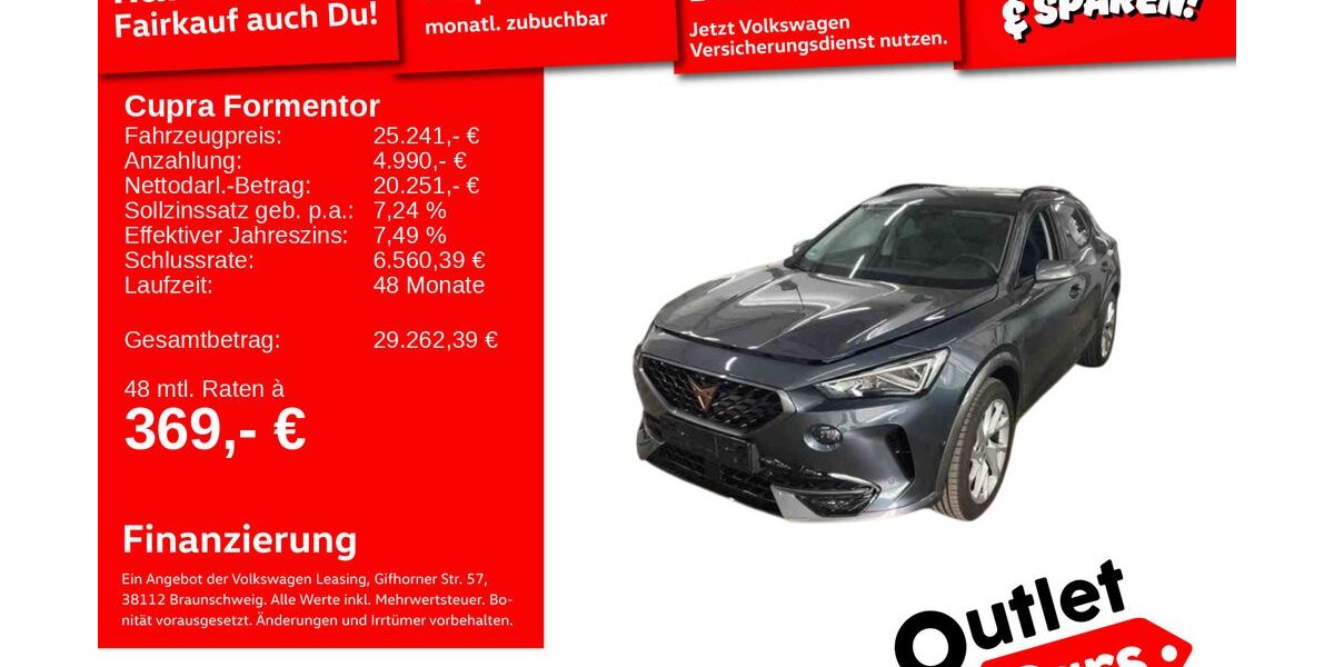 Cupra Formentor 41.505 km 24.492 &euro; Weinheim 69469