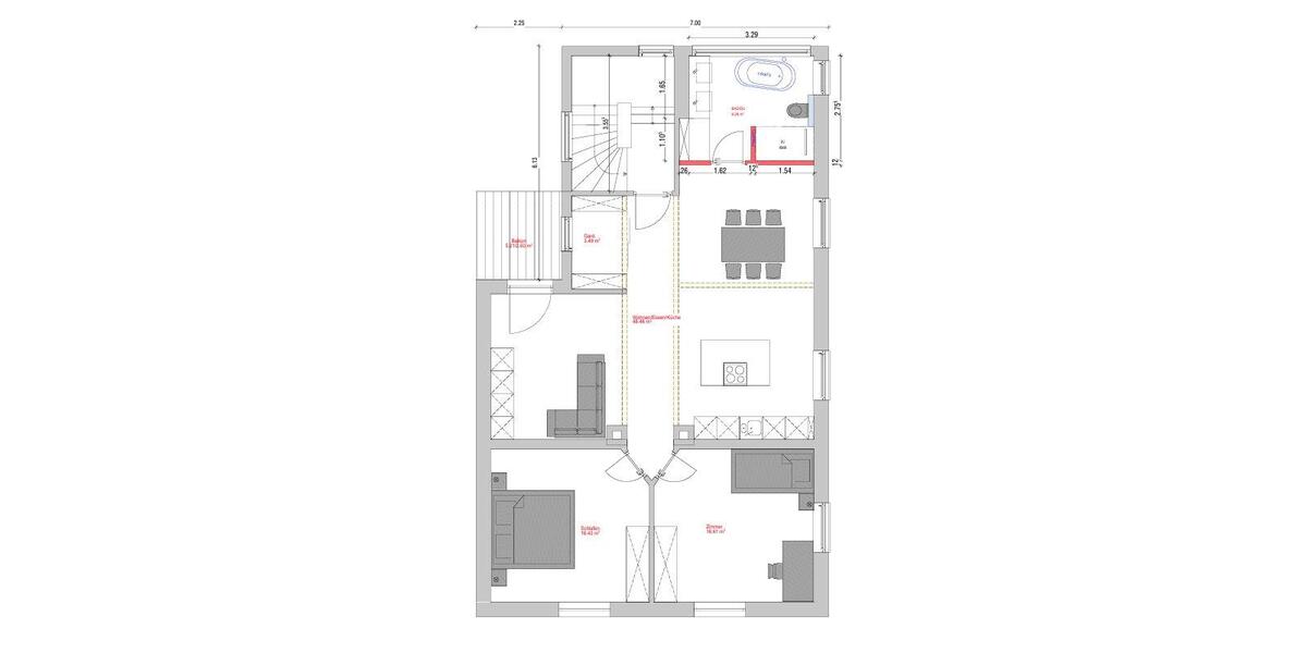 Dachgeschoßwohnung Ludwigshafen am Rhein Edigheim - 3 Zimmer, 84 m&sup2;, 924&euro; | Angebot:26163151