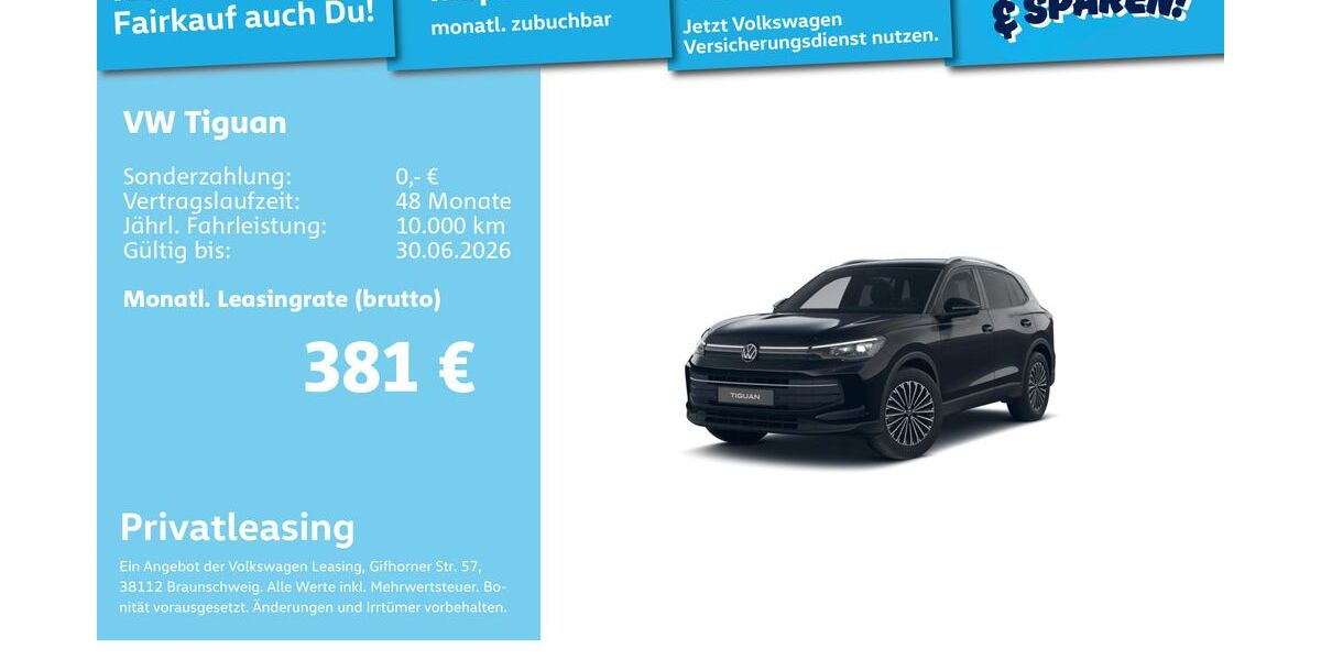 VW Tiguan 10.576 km 38.991 &euro; Mannheim 68309