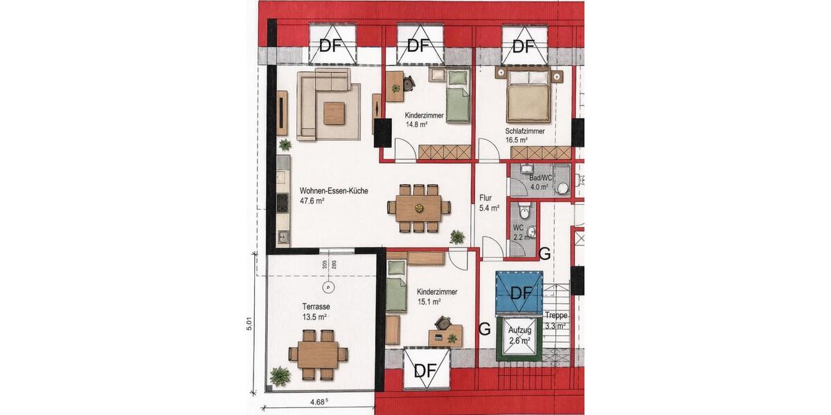 Dachgeschoßwohnung Maxdorf - 4 Zimmer, 121 m&sup2;, 389.000&euro; | Angebot:26277883