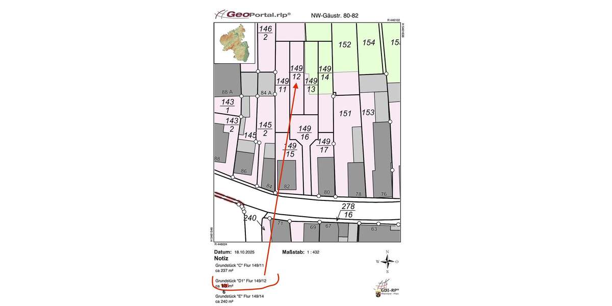 Grundstück zu verkaufen in Neustadt 75.000 € 186 m² zimmer