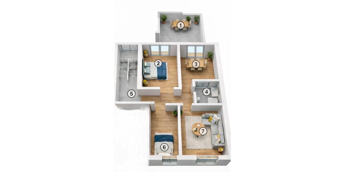 Etagenwohnung Ladenburg - 3 Zimmer, 81 m&sup2;, 317.000&euro; | Angebot:26039821