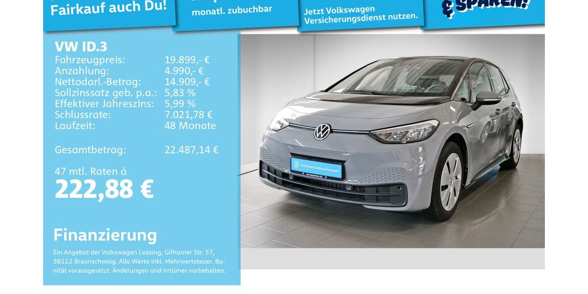 VW ID.3 29.990 km 19.700 &euro; Mannheim 68309