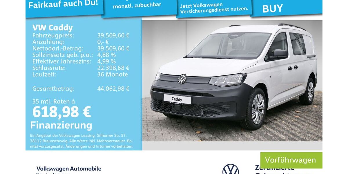VW Caddy 9.900 km 37.990 &euro; Mannheim 68309