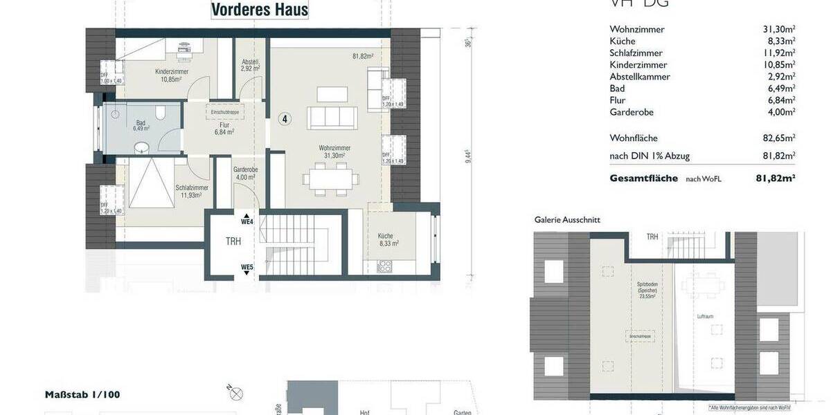 Etagenwohnung Wiesental Wiesental - 4 Zimmer, 105 m&sup2;, 355.000&euro; | Angebot:26201048