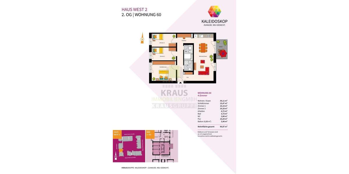 Etagenwohnung Heidelberg Rohrbach - 4 Zimmer, 90 m&sup2;, 615.000&euro; | Angebot:25668466