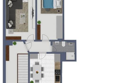 Wohnung Ludwigshafen am Rhein Ludwigshafen-Hemshof - 2 Zimmer, 58 m&sup2;, 127.600&euro; | Angebot:26580279