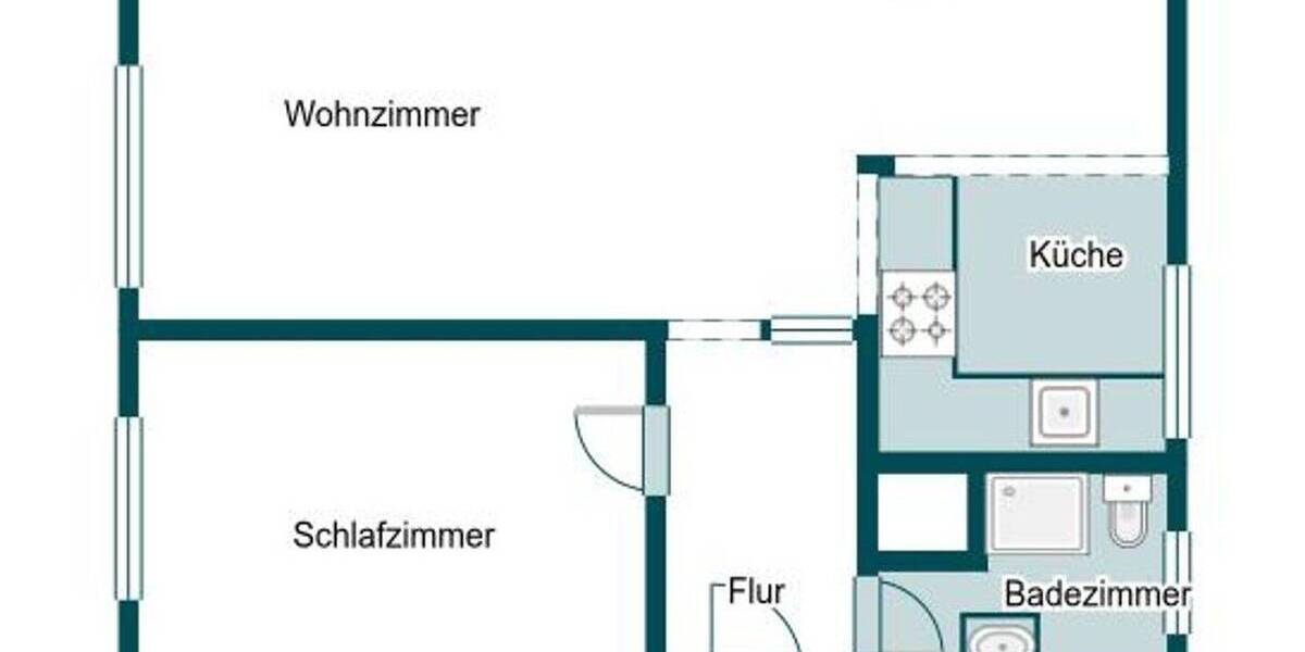 Etagenwohnung Ludwigshafen am Rhein Oppau - 2 Zimmer, 60 m&sup2;, 159.000&euro; | Angebot:26344645