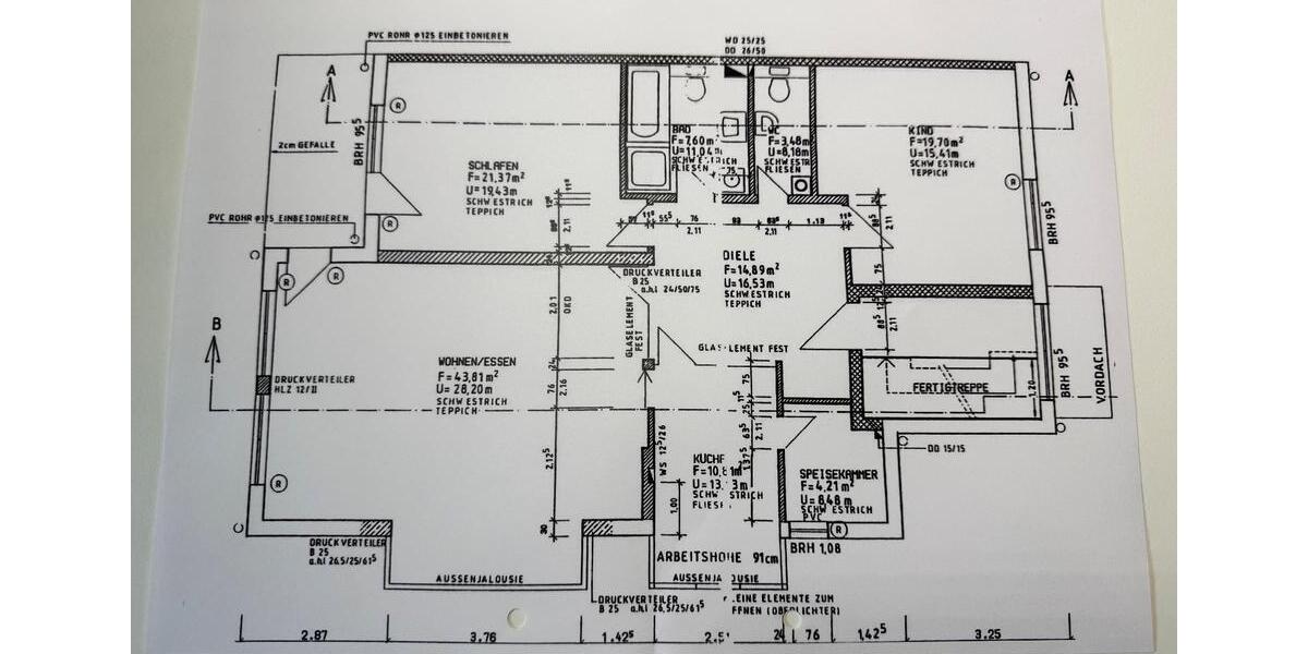 Etagenwohnung Dossenheim - 3 Zimmer, 125 m&sup2;, 1.800&euro; | Angebot:26030736