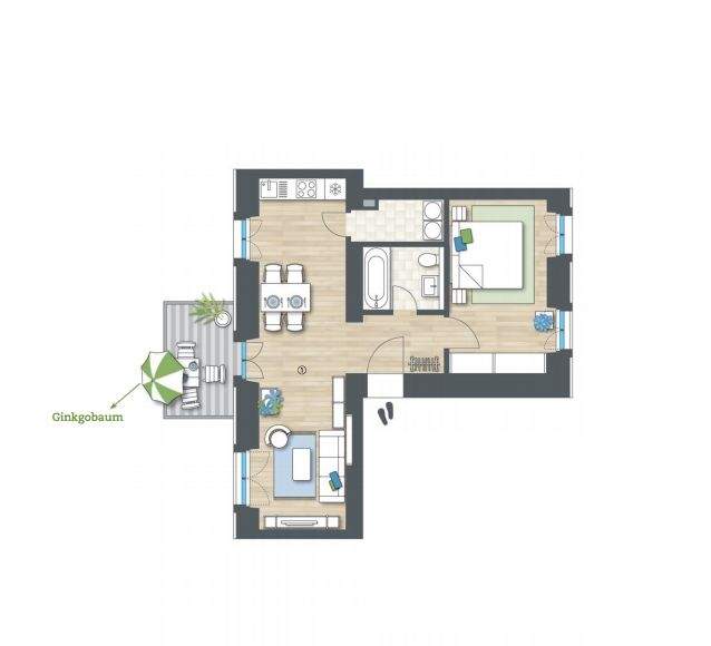 Etagenwohnung Heppenheim (Bergstraße) Heppenheim - 2 Zimmer, 55 m&sup2;, 285.500&euro; | Angebot:25701627